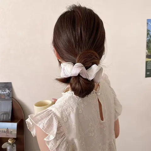 Farbverlauf Netzstoff Haargummis Süß Zweifarbig Bedruckt Haarseile Elastische Haarbänder Haarschmuck Für Damen