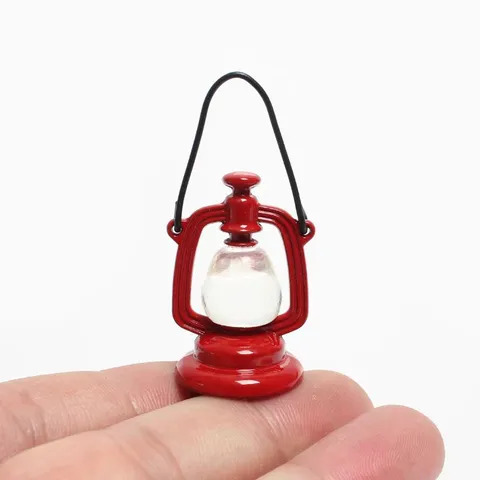 Adorno de Modelo de Lámpara de Kerosene Retro para Casa de Muñecas en Miniatura Iluminación Micro Decoración Vintage Figura de Juguete