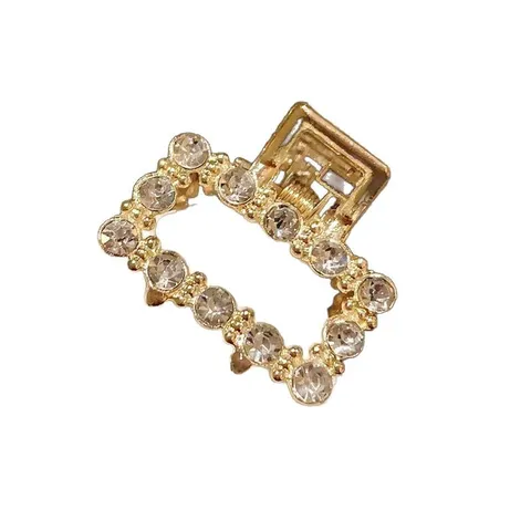 Mini Molla per Capelli in Lega Perla Strass Piccole Mollette Frangia Lato Accessori per Capelli per Donne