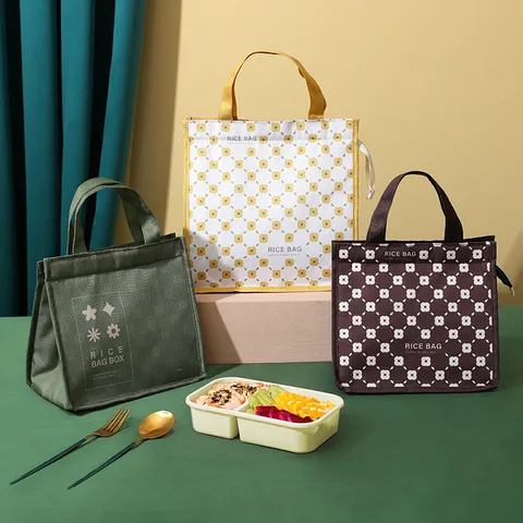 Pachy Thermiki Tsanta Geumatos Foreti Adiavronti Bento Box Tote Bag Megali Horitikotita Thermiki Tsanta gia Ergasia Scholeio