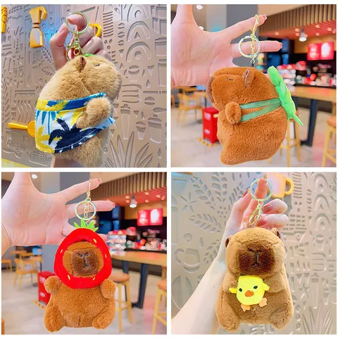 Μπρελόκ Capybara από Βελούδο Χαριτωμένο Ζώο Κινούμενα Σχέδια Κούκλα Κρεμαστό Τσάντας Μαλακό Παιχνίδι Τσάντα Στολίδι Μπρελόκ Δώρο