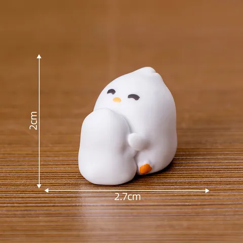 Mini Resin Duck Figurine Cartoon Animal Miniature Micro Landscape Desktop Ornament DIY Dollhouse Craft Decor