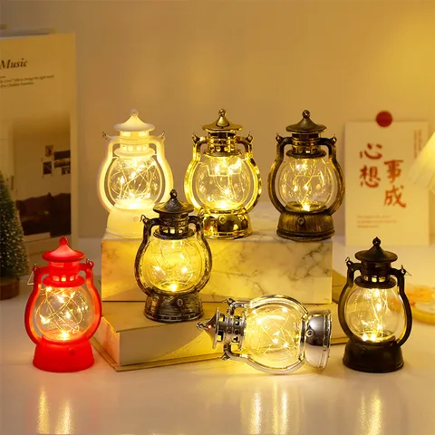 Lámpara de Vela Electrónica LED Retro Lámpara de Caballo Pequeña Portátil Decoración Creativa para el Hogar de Festival Estilo Retro Luz Decorativa