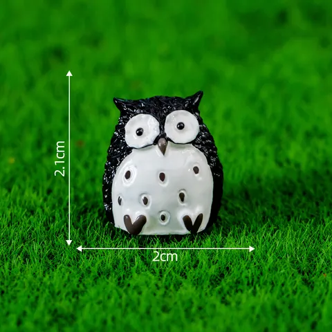 Miniatuur Hars Uil Figuurtje Carton Dieren Bureau Ornament Micro Landschap DIY Craft Tuin Bloempot Decoratie Huis Accent Kamer Decor