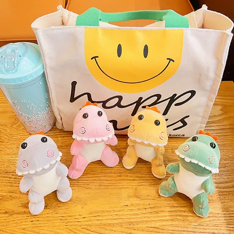 Lindo Llavero de Dinosaurio de Peluche Kawaii Animal de Peluche Juguete Bolso Colgante Suave Dino Llavero para Niños Mujeres Mochila Regalo