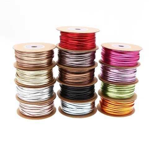 PU Leather Cord Flexible Braided String Soft Faux Leather Thread For DIY Jewelry Making Bracelet Necklace Craft Supply