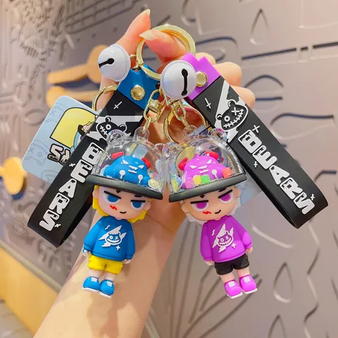 Cute Cartoon Space Alien Monster Keychain Creative Couple Car Key Ring Bag Pendant Charming Schoolbag Decoration Key Chain