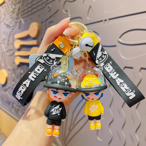 Cute Cartoon Space Alien Monster Keychain Creative Couple Car Key Ring Bag Pendant Charming Schoolbag Decoration Key Chain