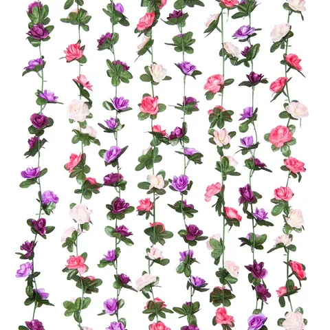 Guirnalda de Flores de Rosa Artificial Vidia de Seda Flores Falsas Para Arco de Boda Hogar Jardín Pared Fiesta Decoración Arreglo Floral