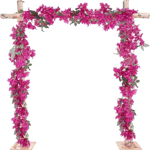 Guirlanda Colgante de Flores de Seda de Vid de Buganvilla Artificial Para Pared Interior Decoración del Hogar Fiesta Boda