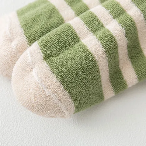 Women Winter Thermal Terry Cotton Socks Cute Rabbit Floral Polka Dot Print Mid Tube Casual Sport Cozy Socks
