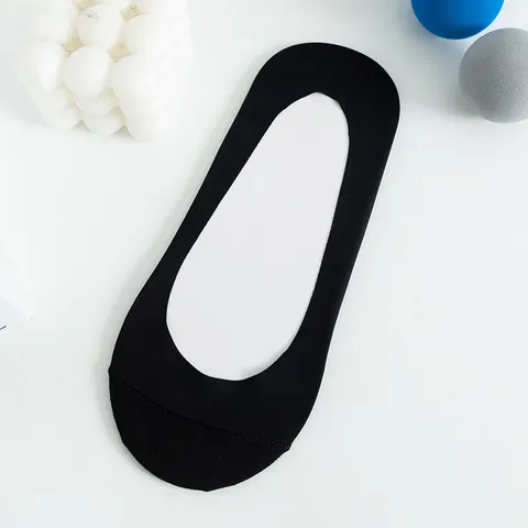 Women's Solid Color Silicone Invisible Boat Socks Summer Low-Cut Non-Slip Shallow Cut Casual Short Socks