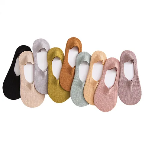 Women Cotton Shallow Mouth Invisible Boat Socks Solid Color Breathable Low Cut No Show Socks Candy Macaron Colors