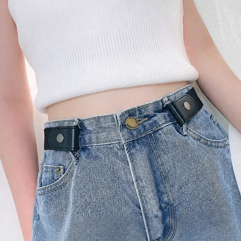 Cinturón Invisible Elástico para Mujer Sin Hebilla Banda Elástica Ajustable Cinturón Casual para Jeans Accesorios de Moda