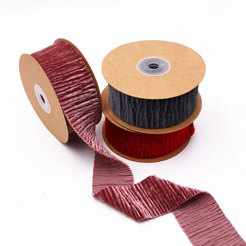 High Grade Imitation Korean Velvet Ribbon Roll For Wedding Christmas Decoration Bows And Garment Sewing Accessories Craft