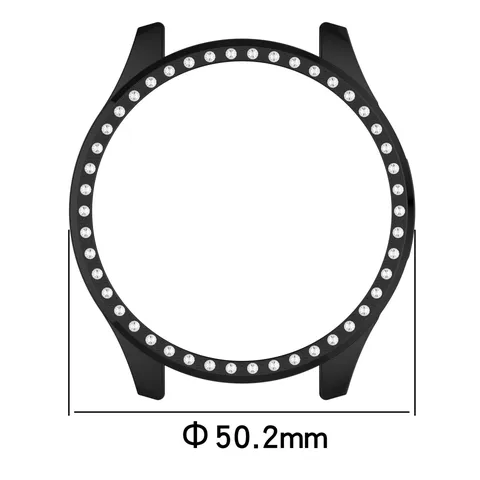 Rhinestone Hollow PC Protective Case For Smartwatch Electroplated Anti-Drop Bumper Frame