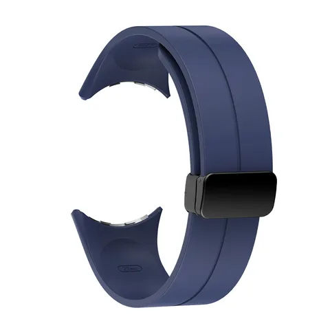 Silicone Magnetic Folding Buckle Smartwatch Strap Replacement Soft Waterproof Wristband Band For Smart Watch