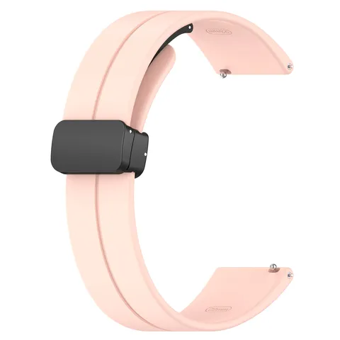 Universal Replacement Silicone Smartwatch Band With Magnetic Folding Clasp Soft Wrist Strap Fashion Accessory