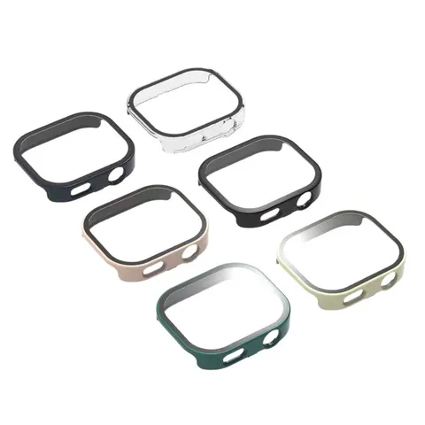 Smartwatch Beschermhoes PC Harde Schaal Geïntegreerde Gehard Glas Schermprotector Antival Kras Horloge Cover