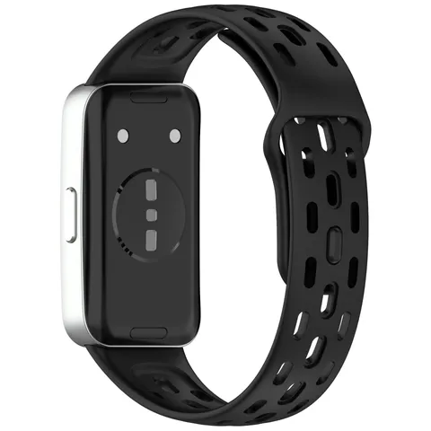 Replacement TPU Silicone Breathable Honeycomb Watch Strap Wristband With Metal Buckle For Smartwatch
