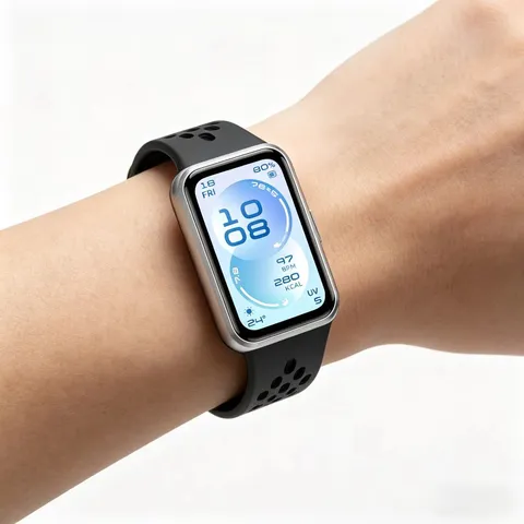 Silicone Replacement Watch Band For Smartwatch Breathable Multi-Hole Strap With Magnetic Folding Clasp Fashion