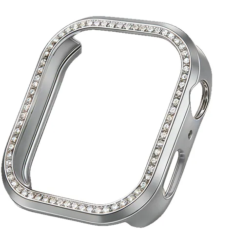 Redmi Watch 6 Schutzhülle Hohl Strass Diamant Bumper PC Galvanisiert Hartrahmen Smartwatch Schutzabdeckung