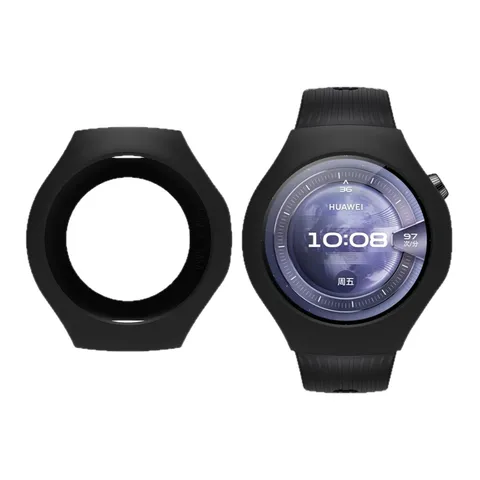 Zachte Siliconen Beschermhoes Voor Huawei Watch Schokbestendig Volledige Cover Bumper Smartwatch Shell Accessoires