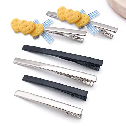 Rectangle Iron Alligator Hair Clip Base DIY Accessory With KOREA Mark Electroplated Metal Hairpins For Jewelry Making