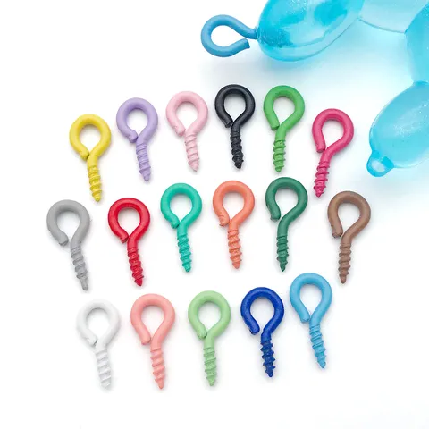 Colorful Iron Screw Eye Pins DIY Jewelry Accessories Painted Metal Eyelets For Handmade Bracelets Necklaces Craft Making