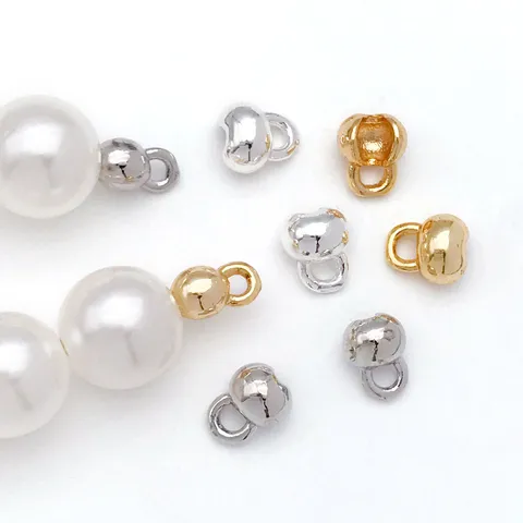 Plated Copper Foldover Crimp Ends Smooth Open Loop Clasps Connectors For Diy Necklace Bracelet Jewelry Making Findings