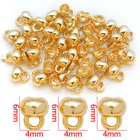 Plated Copper Foldover Crimp Ends Smooth Open Loop Clasps Connectors For Diy Necklace Bracelet Jewelry Making Findings