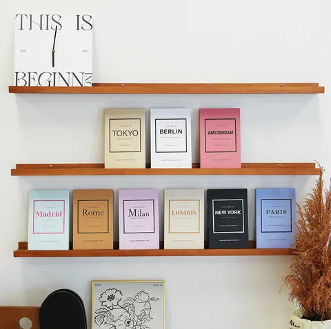 Decorative Faux Book City Theme Modern Fashion Fake Book Prop Foldable Display Book For Living Room Shelf