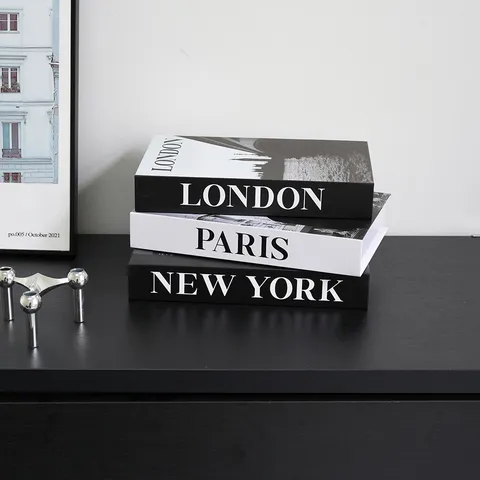 Modern Minimalist Decorative Fake Book Ornament Foldable Hardcover Book Model For Hotel Cafe Home Decor Desk Display