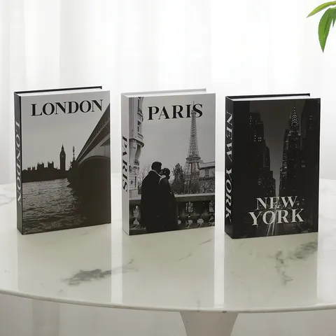 Modern Minimalist Decorative Fake Book Ornament Foldable Hardcover Book Model For Hotel Cafe Home Decor Desk Display