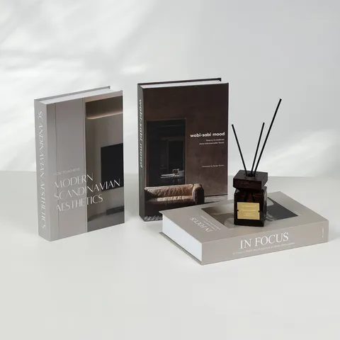 Modern Minimalist Decorative Fake Book Box Nordic Wabi Sabi Style Book Model For Hotel Model Room Home Decor Display