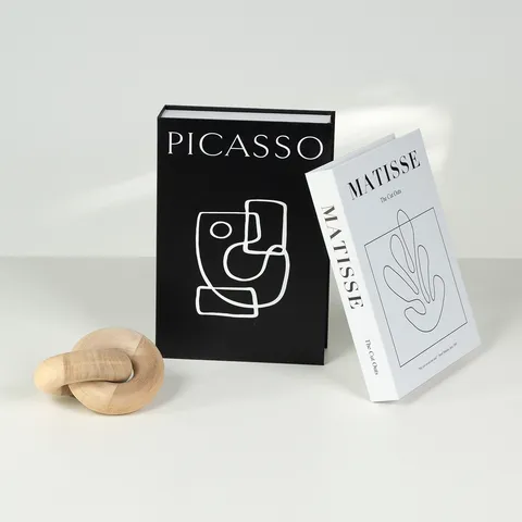 Nordic Minimalist Black White Simulation Book Storage Box Picasso Matisse Decorative Book Storage Fake Book Home Decor
