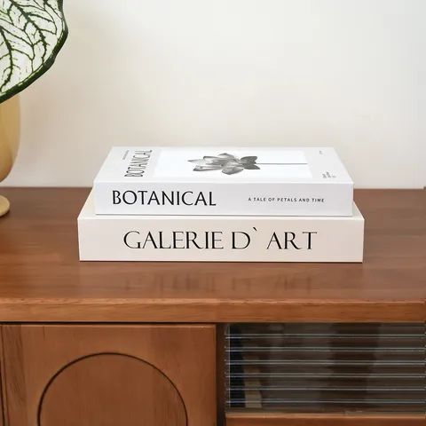 Minimalist Botanical Illustration Decorative Fake Book Foldable Cardboard Book Ornament For Home Study Living Room Decor