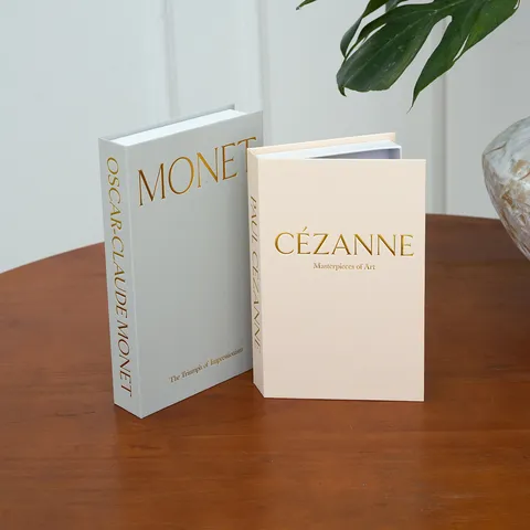 Minimalist Linen Texture Fake Book Storage Box Gold Stamping Openable Simulation Book Creative Coffee Table Decorative Book Ornament