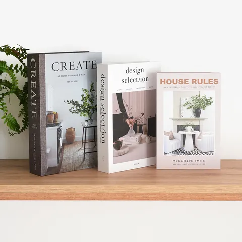 Creative Simulation Book Storage Box Set Decorative Fake Book Modern Minimalist Magazine Box For Desktop Home Office Decor