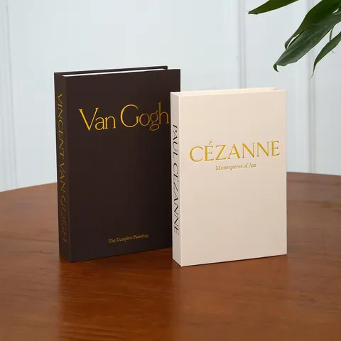 Modern Minimalist Folding Decorative Fake Book Coffee Table Book Box Gold Stamping Aesthetic Book Ornament For Home Decor