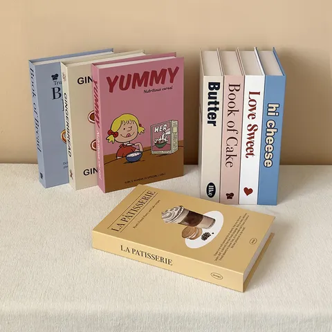 Ins Cream Style Dessert Fake Book Dopamine Decorative Book Box Soft Simulation Book Home Decor Photography Props