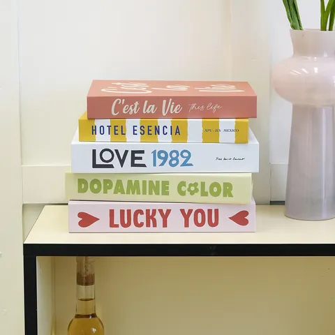 Ins Cream Style Creative Illustration Fake Book English Decorative Book Soft Furnishing Simulation Book Prop