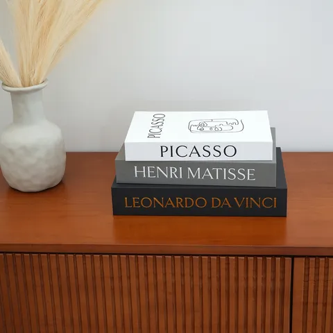 Linen Texture Fake Book Storage Box Decorative Book Ornament Set For Home Office Living Room Modern Minimalist Style