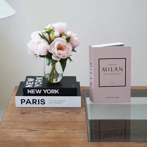 Modern Minimalist Urban Fake Book Storage Box Set Decorative English Simulation Book Storage Set For Home Hotel