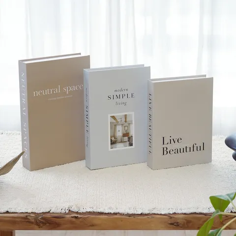 Modern Minimalist Decorative Fake Book Ornament Foldable Cardboard Book Model For Coffee Table Bookshelf Home Office Decor