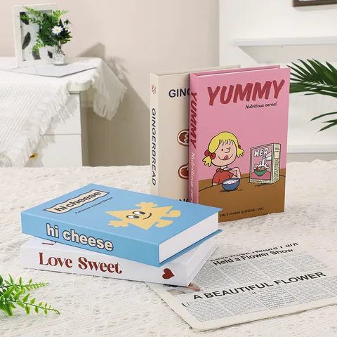 Minimalist Ins Style Foldable Decorative Fake Book Simulation Book Paper Storage Box Creative Desktop Ornament Photo Prop