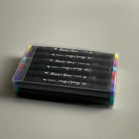 Dual Tip Art Marker Pens Set Oily Watercolor Sketch Pens With Storage Bag For Drawing Painting School Office Supplies