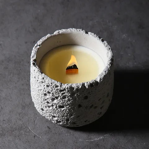 Kreative Zement Textur Duftkerze Industrieller Stil Sojawachs Langanhaltender Duft Ambiente Aromatherapie Kerze für Schlafzimmer
