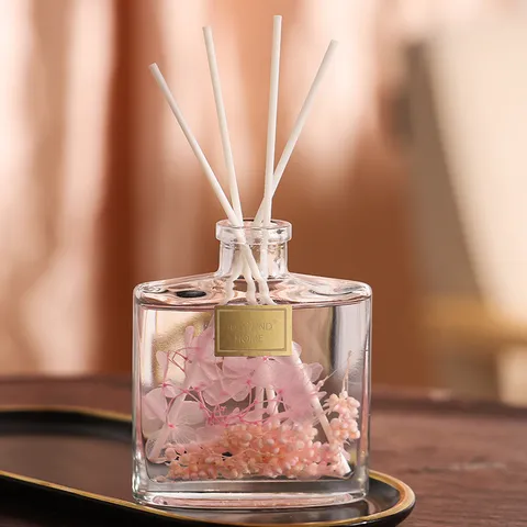 Fiore Conservato Bottiglia Diffusore a Bastoncini Aromaterapia Olio Essenziale Deodorante per Ambienti Profumo Casa