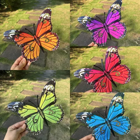 Decorazione Murale a Farfalla in Metallo Arte in Ferro Traforato Scultura Murale Decorativa Per Interno Esterno Giardino